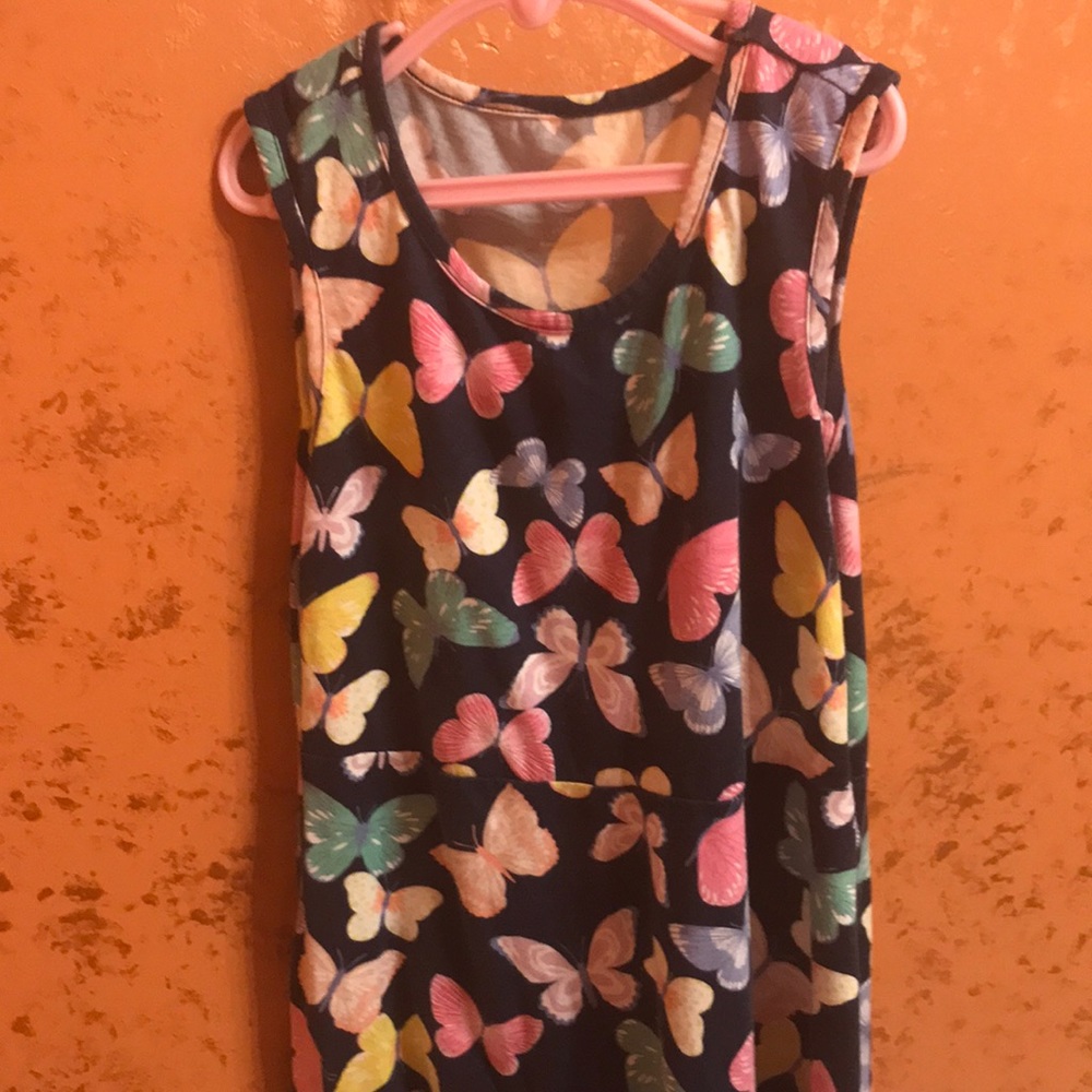 Adorable short sleeve butterfly dress